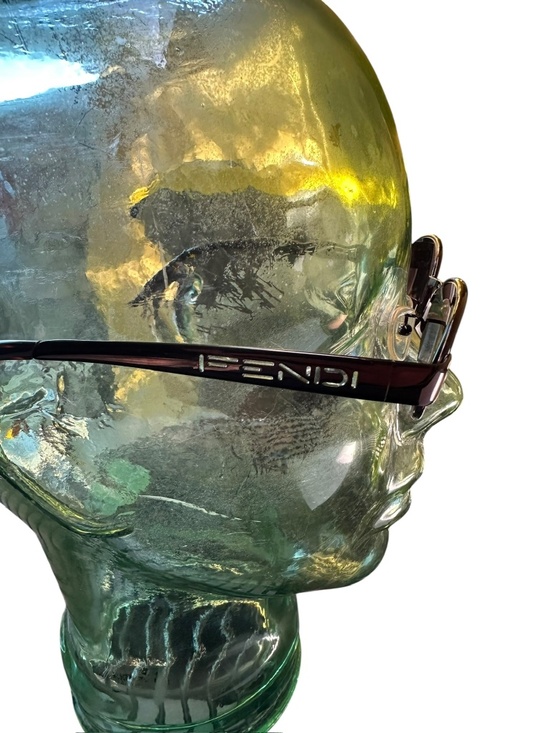 Rare FENDI FS211 Oval Sunglasses Cafe Logo Frame Designer size 53/20 Unisex main image 7